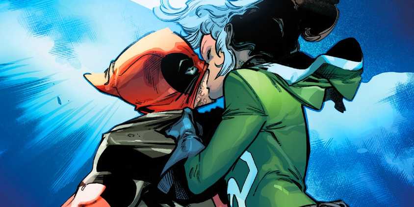 Deadpool Rogue Comic Book Kiss
