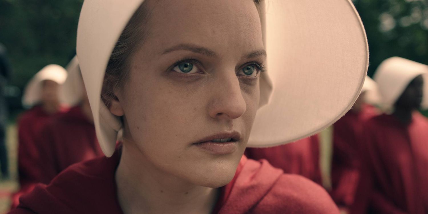 Elisabeth Moss as Offred in The Handmaid's Tale