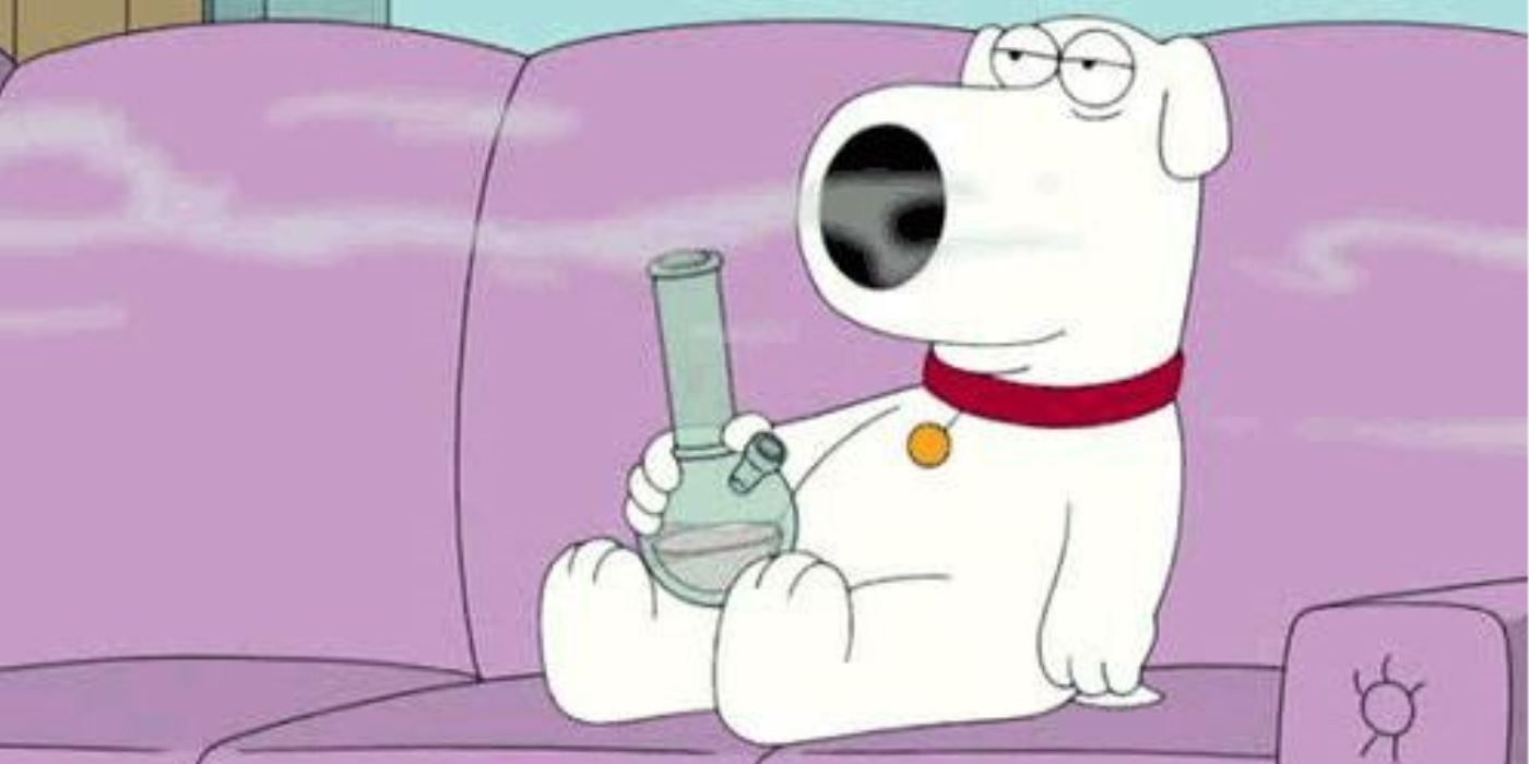 Family Guy Brian Smoking Weed
