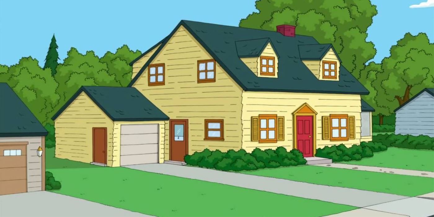 An exterior view of the Griffin house in Family Guy