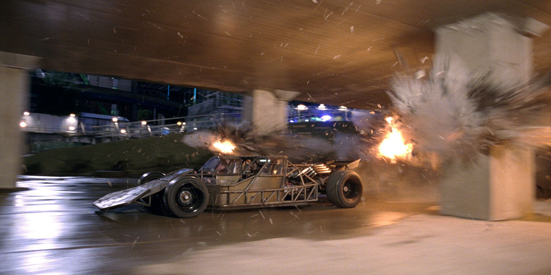 A customized vehicle races through London in Fast and Furious 6