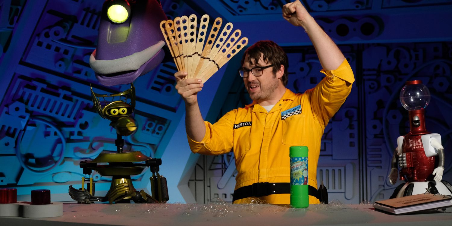 Hampton Yount Jonah Ray and Baron Vaugn in Mystery Science Theater 3000 The Return