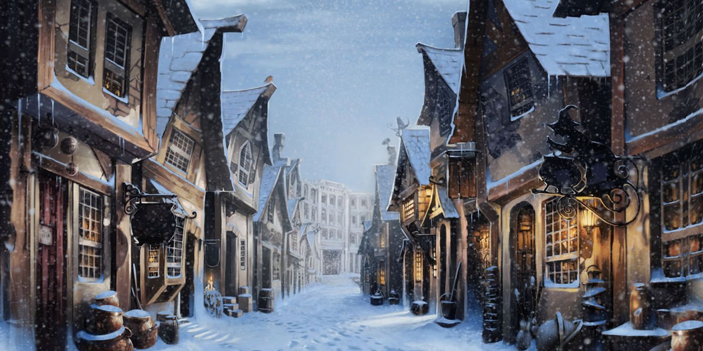 Harry Potter Hogsmeade Snowy High Street