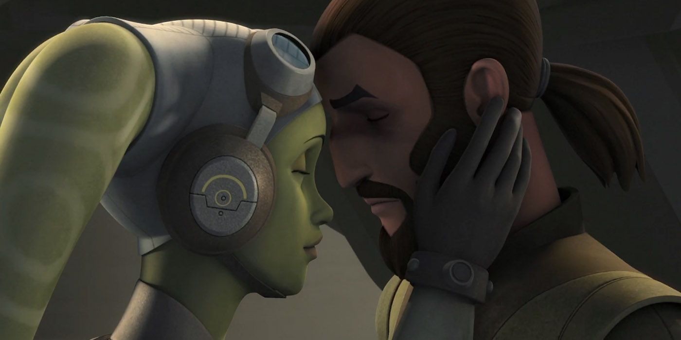 Hera and Kanan share a tender moment on Star Wars Rebels