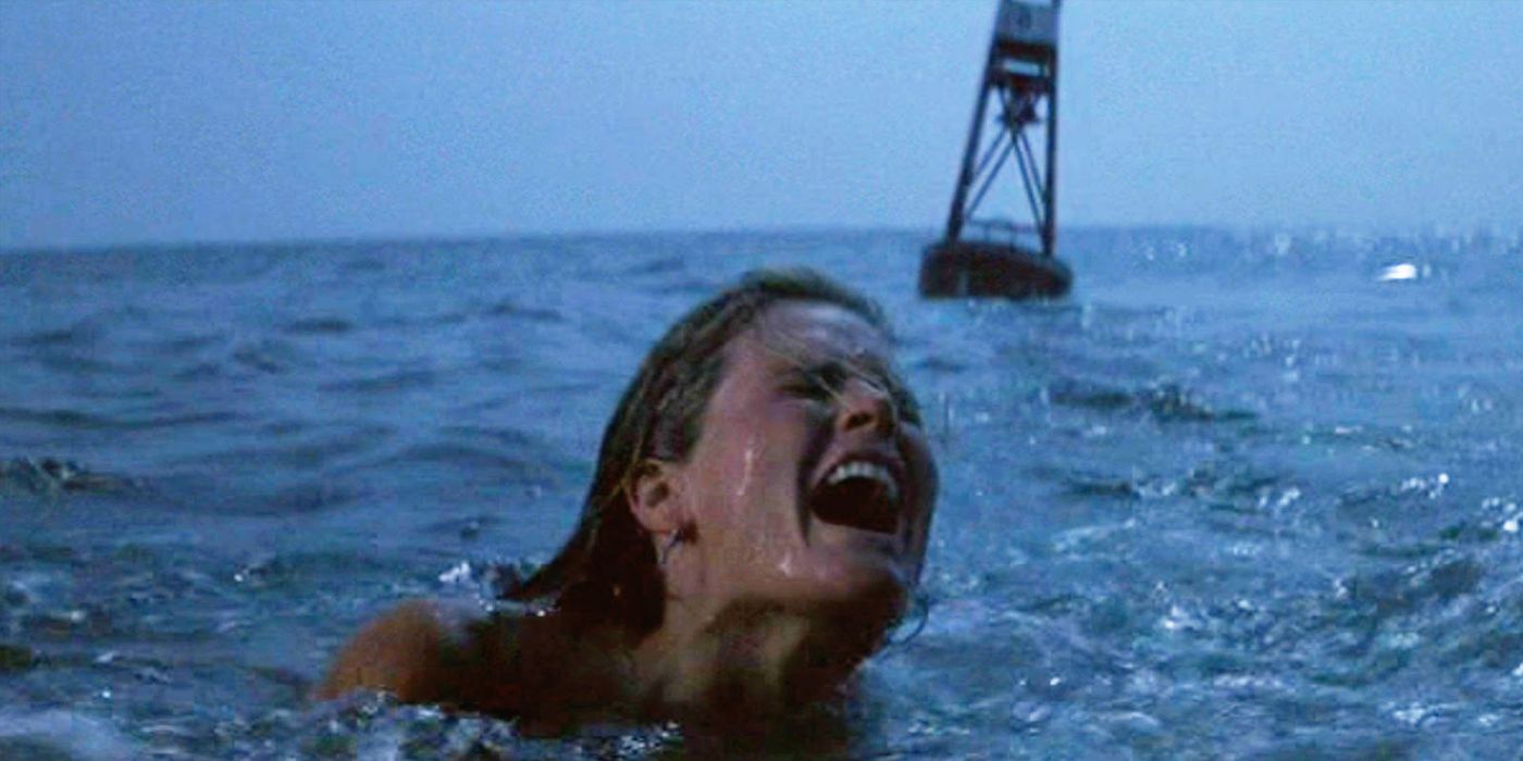 Jaws opening scene with Chrissie in the water