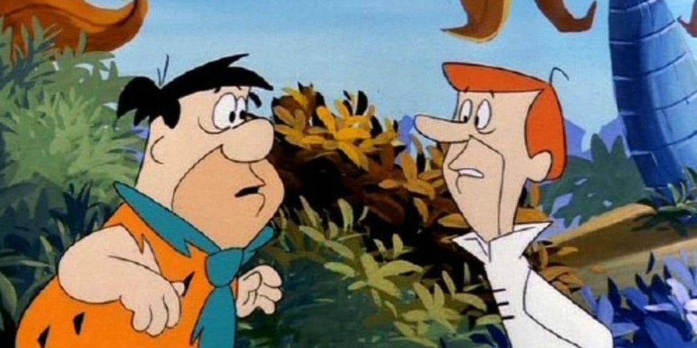 Fred Flintstone and George Jetson meeting