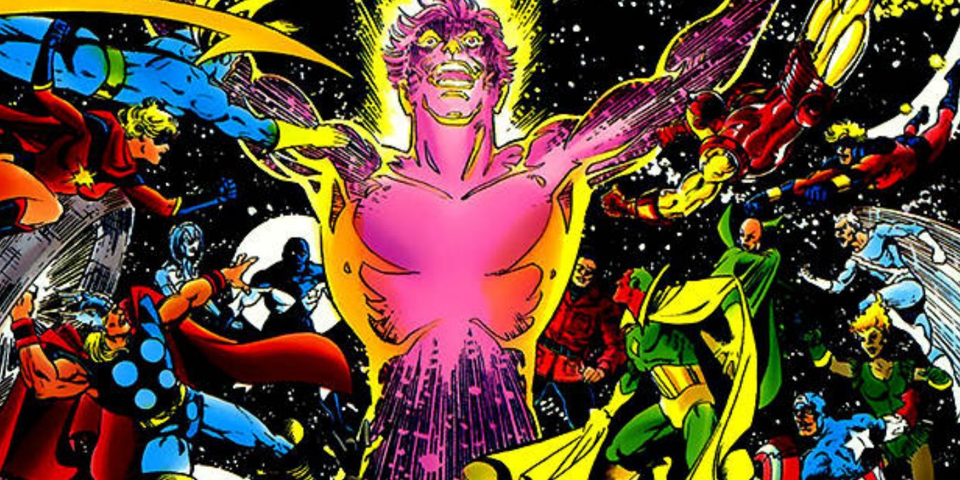 Korvac  is empowered while facing heroes in Marvel Comics 