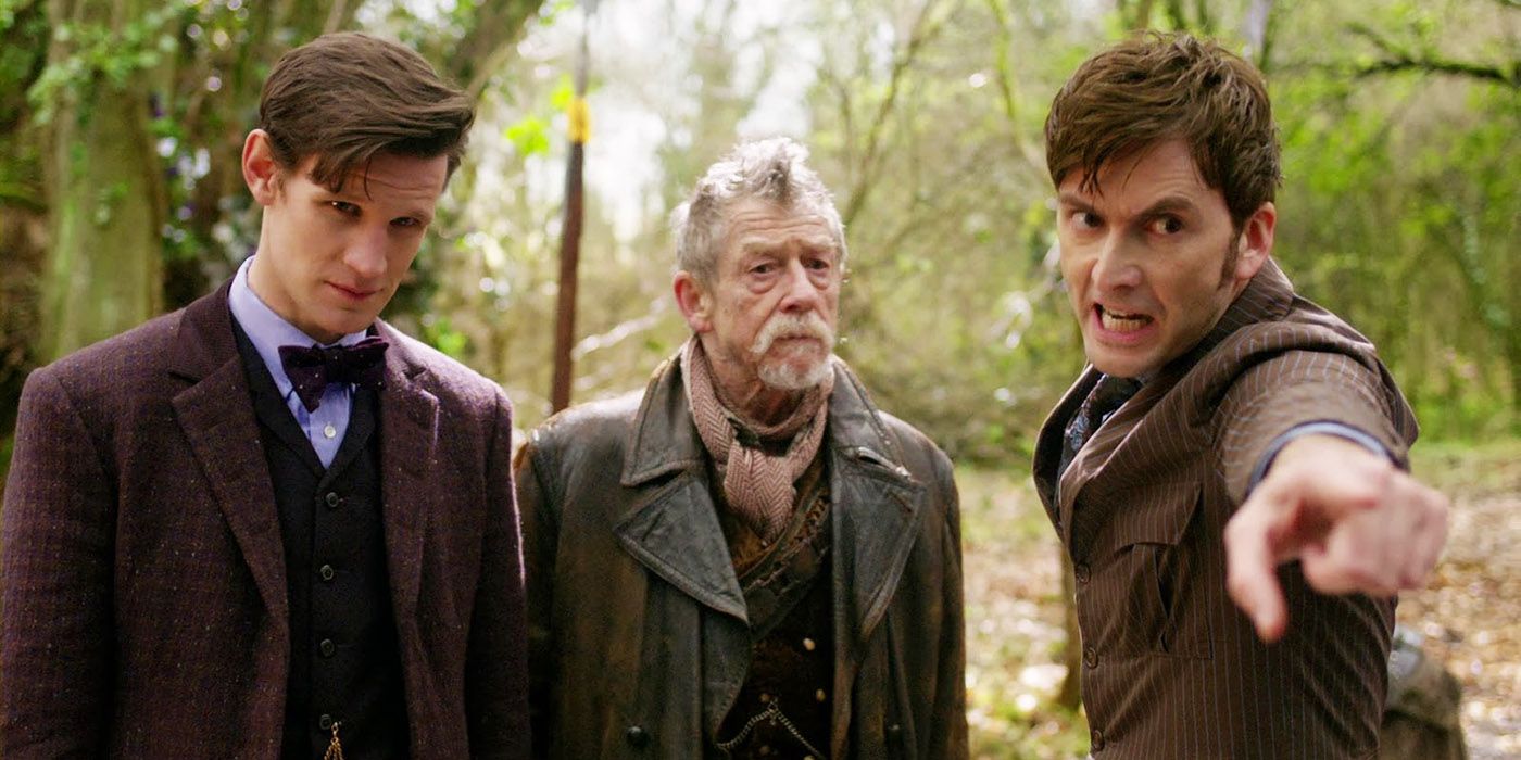 Matt Smith, John Hurt, and David Tennant in &quot;The Day of the Doctor&quot;