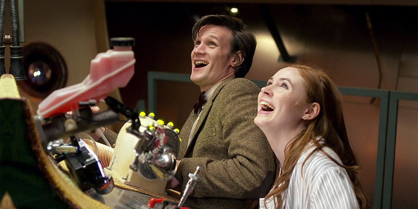 Matt Smith as the Doctor and Karen Gillan as Amy Pond