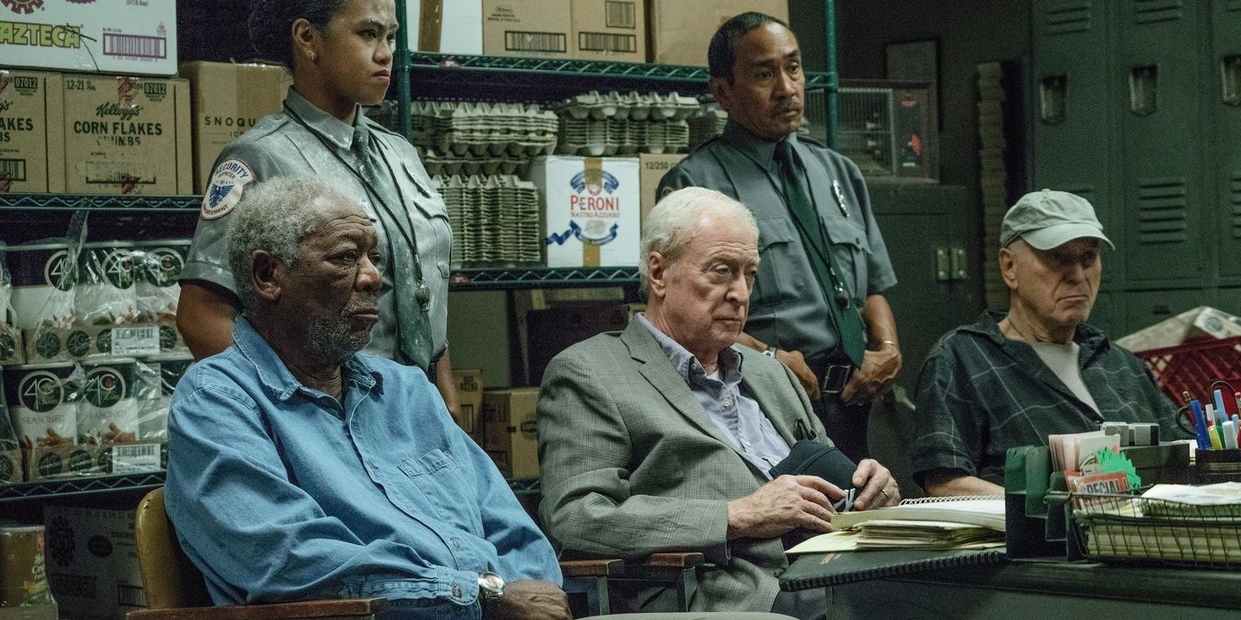 Morgan Freeman, Michael Caine, and Alan Arkin in Going in Style