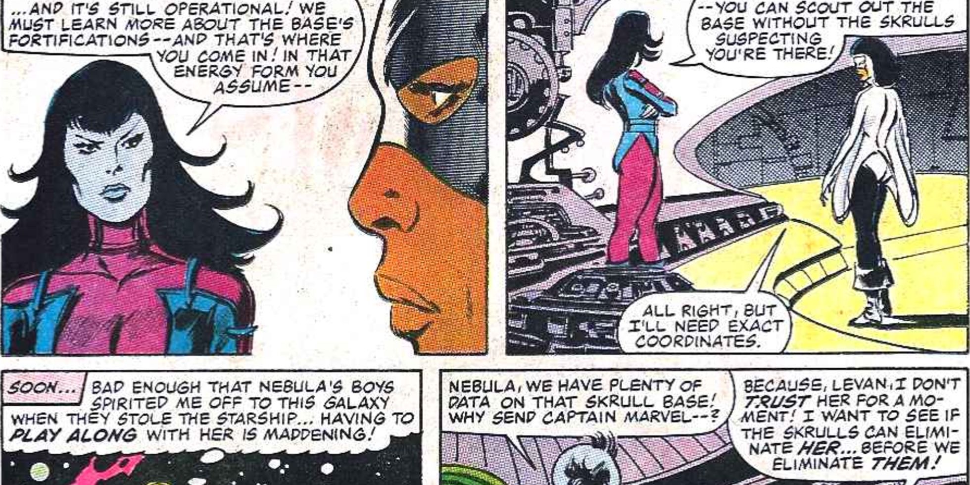 Nebula meets Captain Marvel Monica Rambeau in Avengers 257