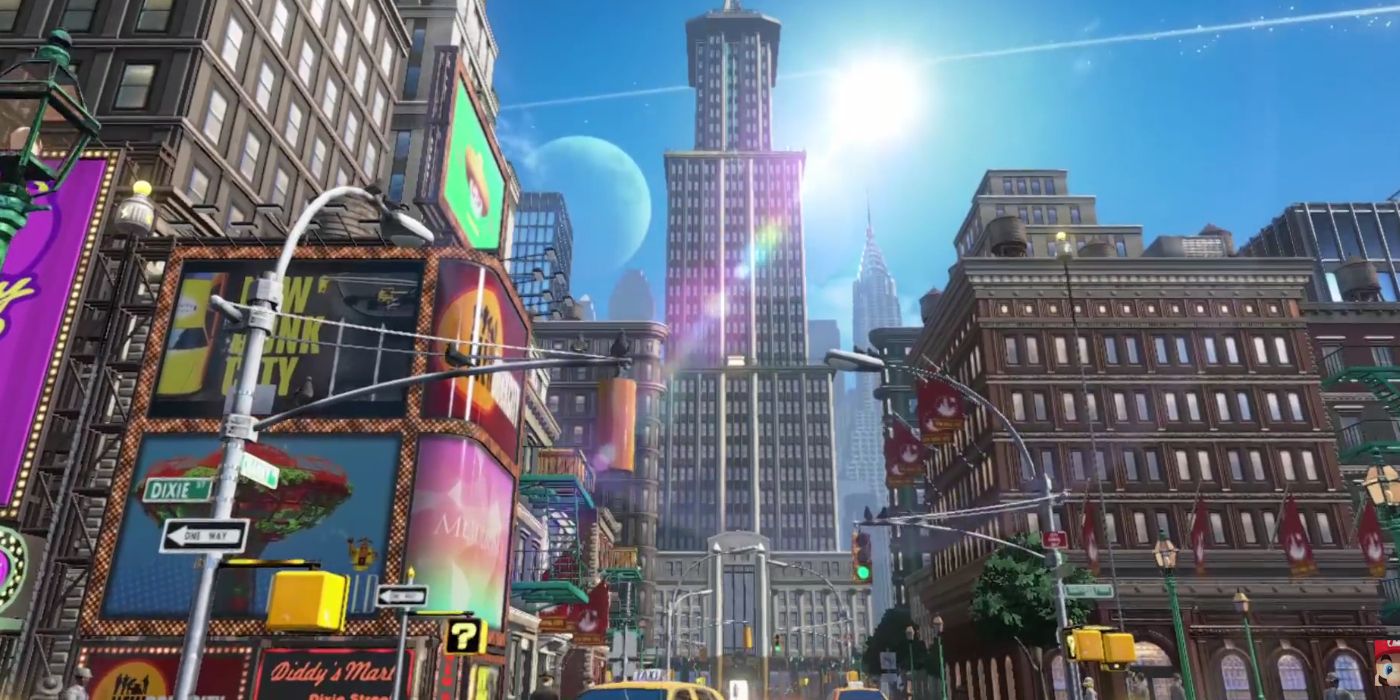 New Donk City as seen in Super Mario Odyssey