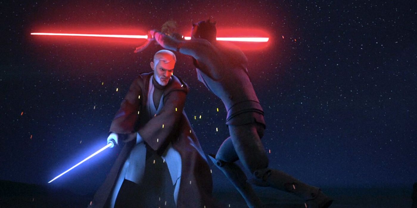 Obi-Wan Kenobi versus Darth Maul in Star Wars Rebels