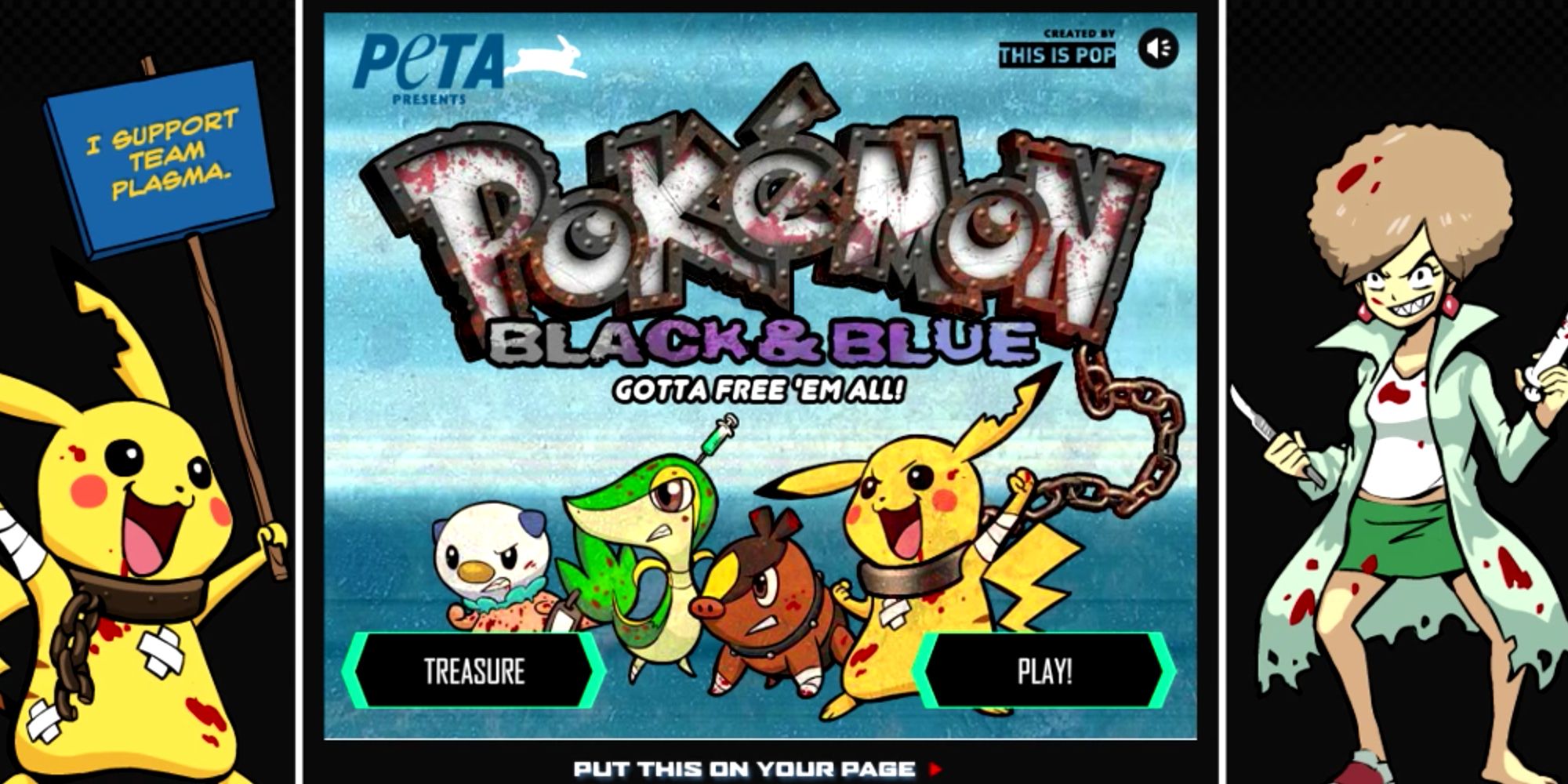 Pokemon Black and Blue PETA
