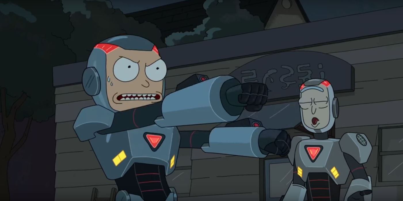 Rick and Morty on planet Purge
