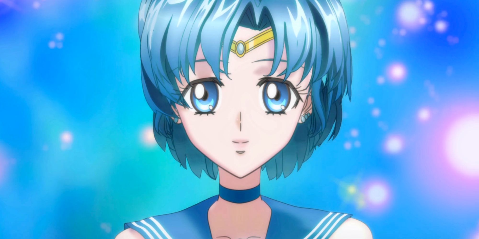 Ami in her Sailor Mercury uniform in Sailor Moon Crystal