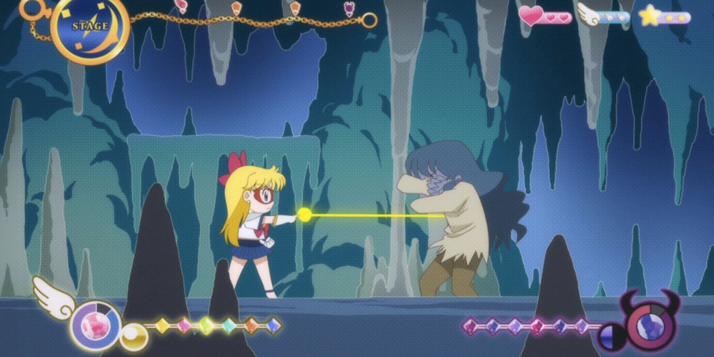Sailor V game on Sailor Moon Crystal