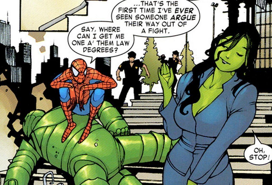 She-Hulk Jennifer Walters lawyer Marvel Spider-Man Peter Parker friendship