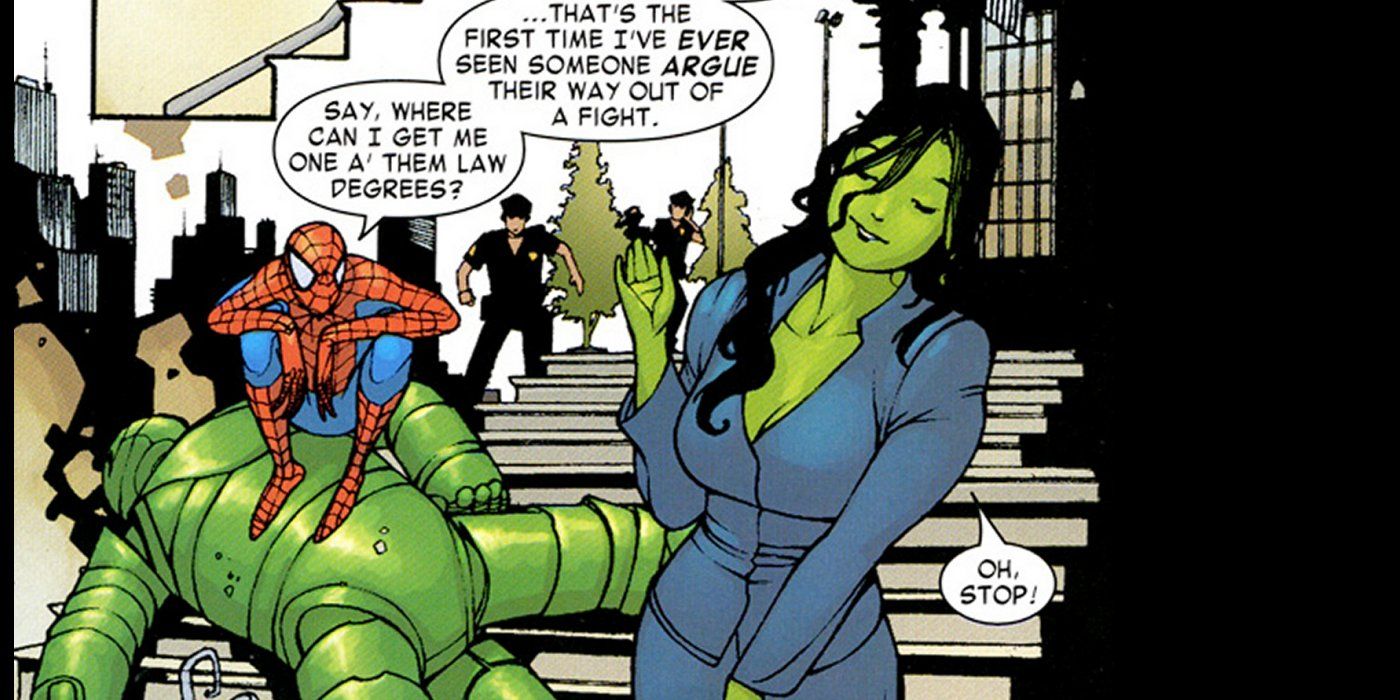 She-Hulk Jennifer Walters lawyer Marvel Spider-Man Peter Parker friendship