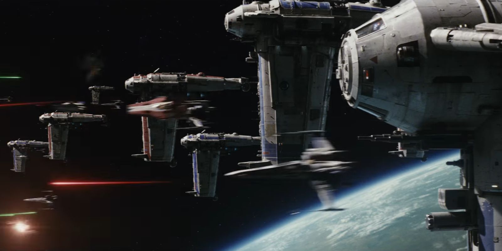 Star Wars The Last Jedi Space Battle