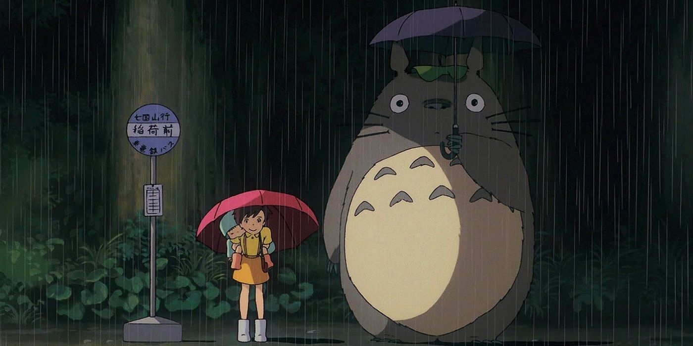 Studio Ghibli Hayao Miyazaki Totoro Mei Satsuki Rain Umbrella