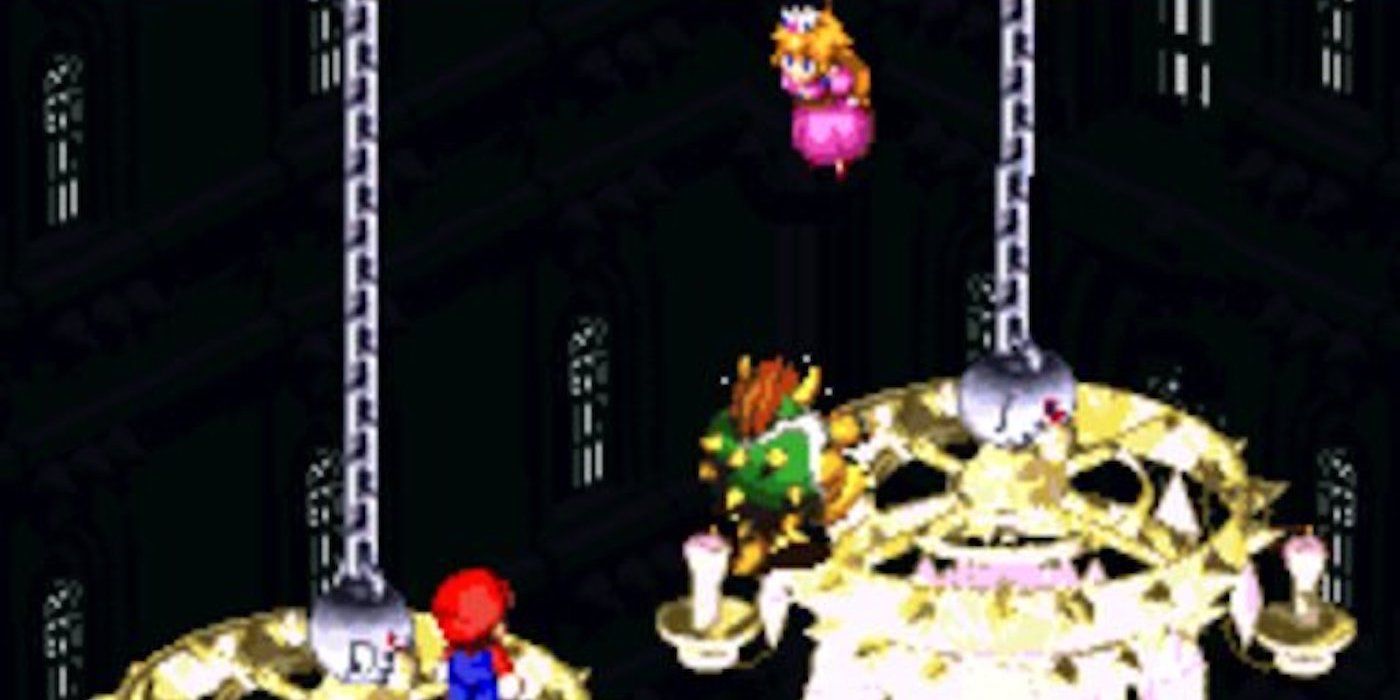 Super Mario RPG Peach Bowser Battle