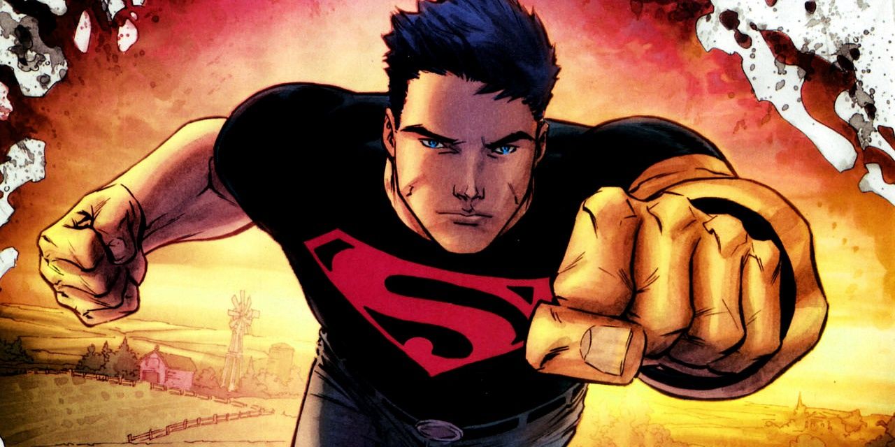 Superboy flying int he comics