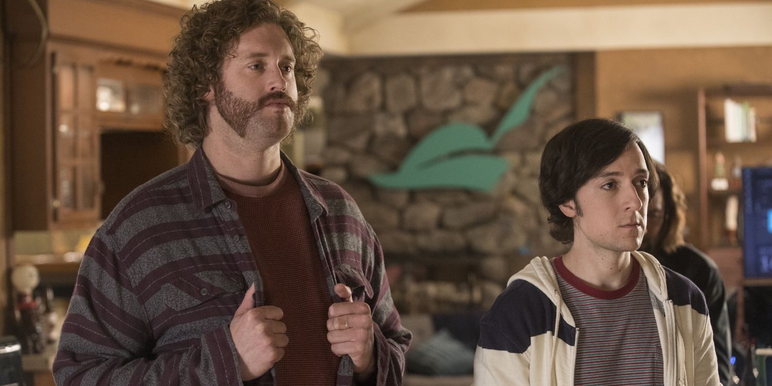 TJ Miller and Josh Brener in Silicon Valley Season 4