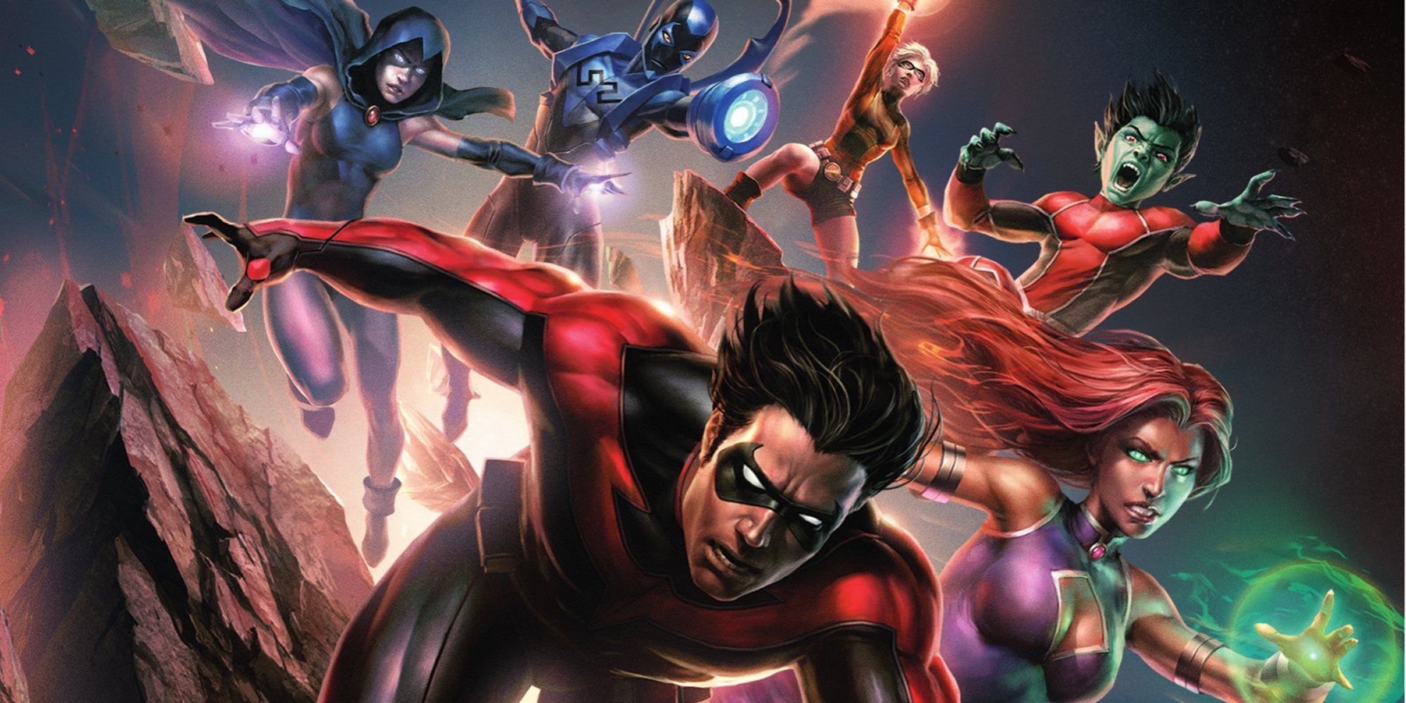 The Teen Titans head to battle in a poster for the Teen Titans Judas Contract movie
