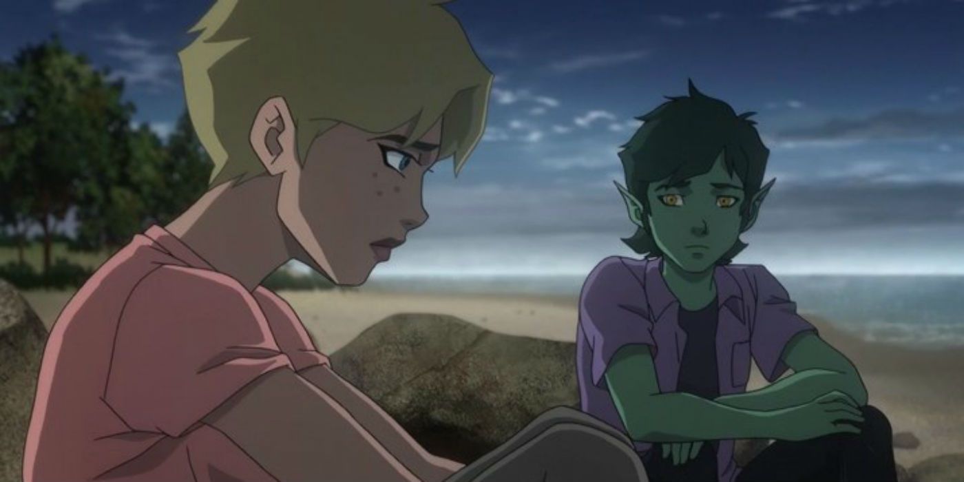 Terra and Beast Boy in Teen Titans The Judas Contract