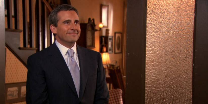 Michael Scott (Steve Carell) crying in The Office's series finale
