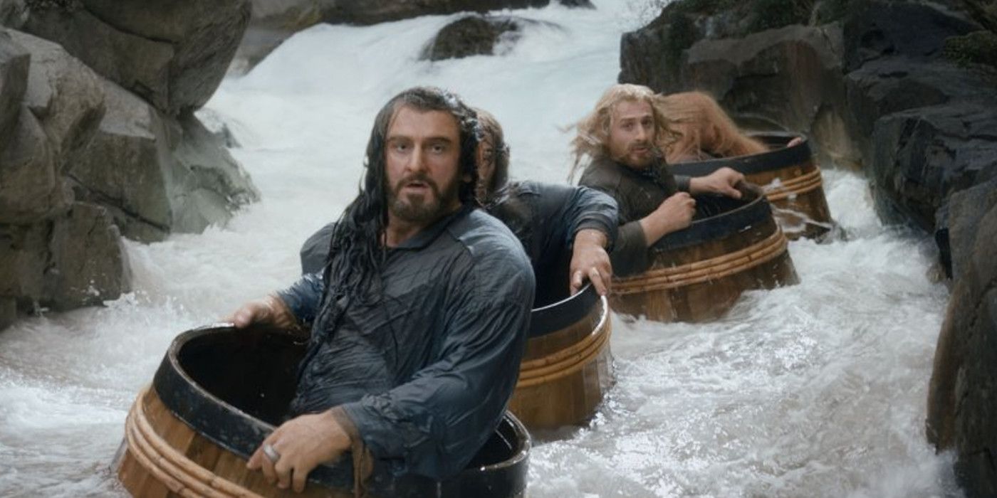 The River Barrel Scene in The Hobbit