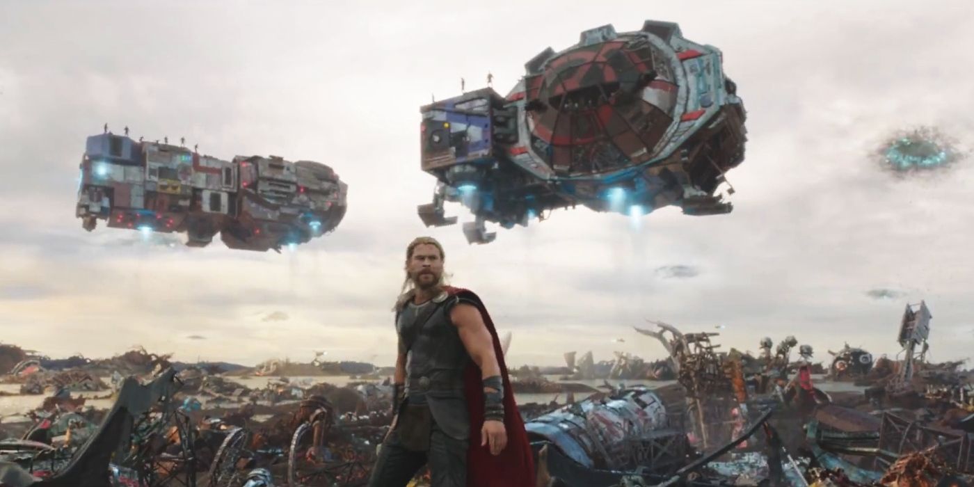 Thor arrives on Sakaar in Thor: Ragnarok