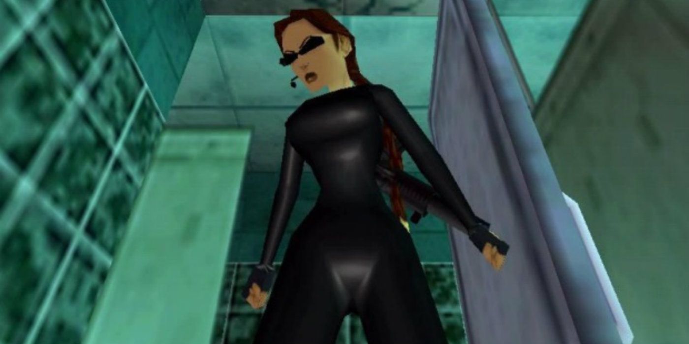 Lara Croft in a catsuit in Tomb Raider Chronicles