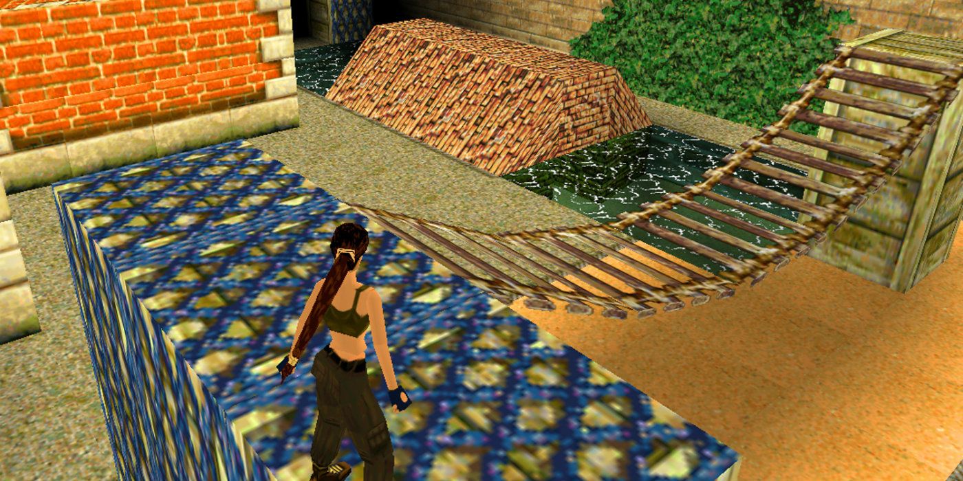 Lara Croft training in the facility in Tomb Raider II