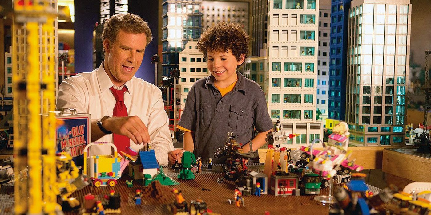 Will Ferrell as The Man Upstairs playing with legos in The Lego Movie