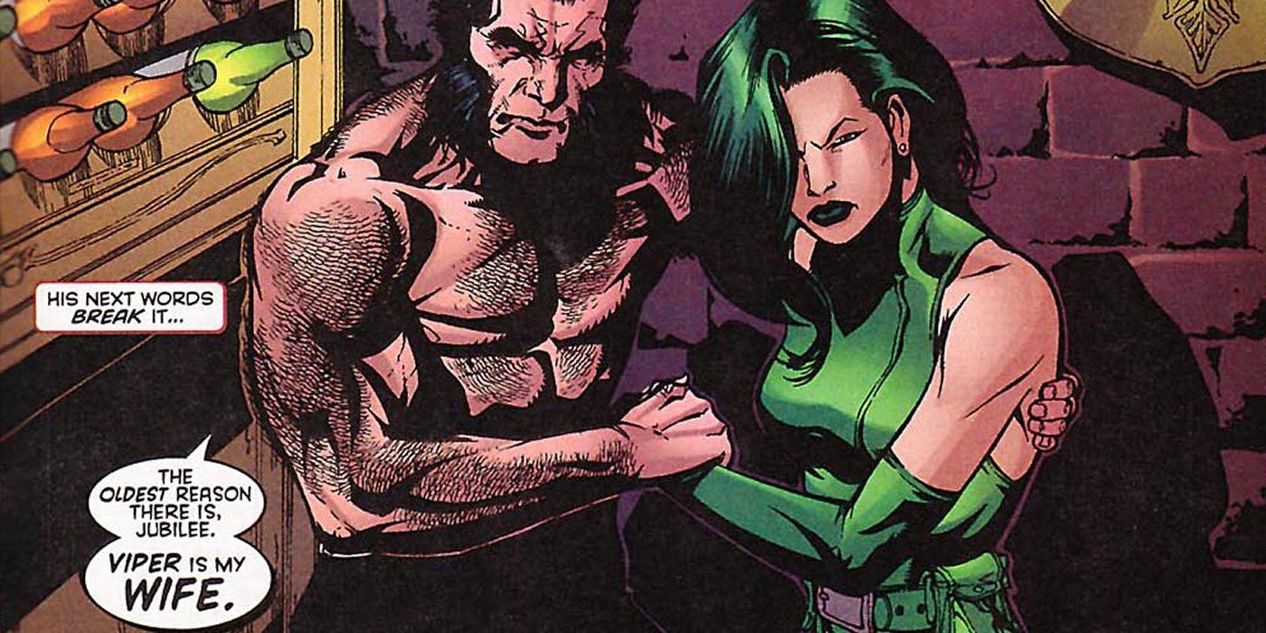 Wolverine marries Viper in a Marvel comic.