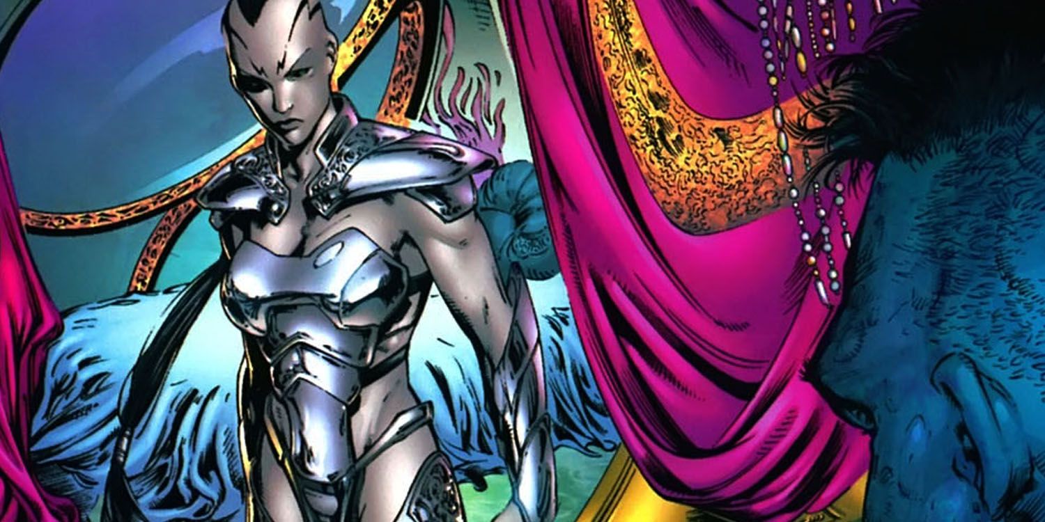 Caiera The Oldstrong in her bedchamber in Marvel Comics.