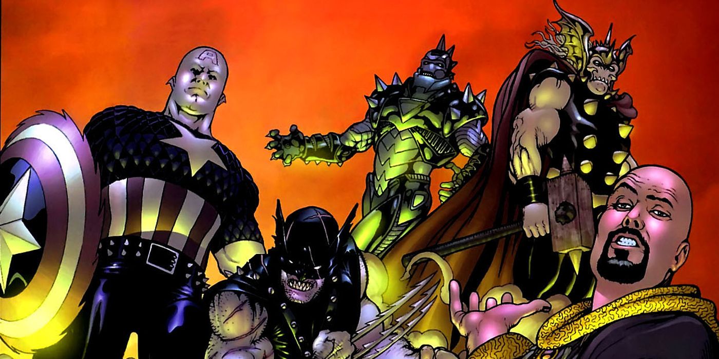 Several members of Dormmamu's dark version of the Avengers