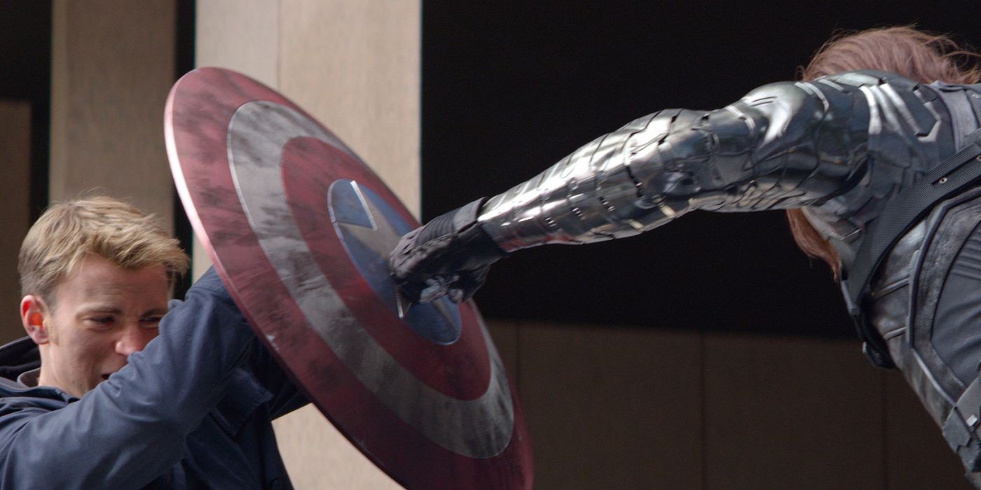 captain america winter soldier shield punch