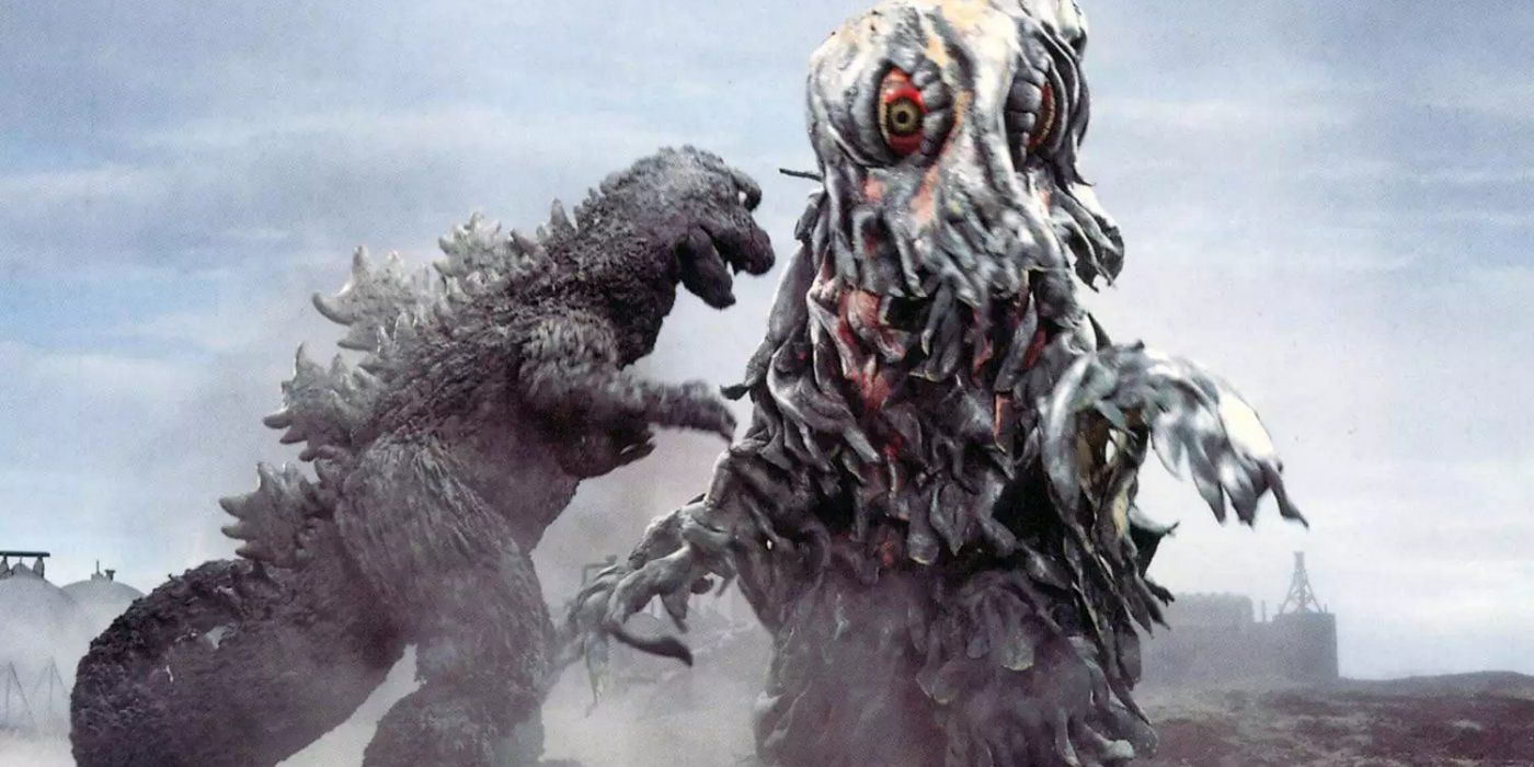 Godzilla faces off with Hedorah in Godzilla vs Hedorah