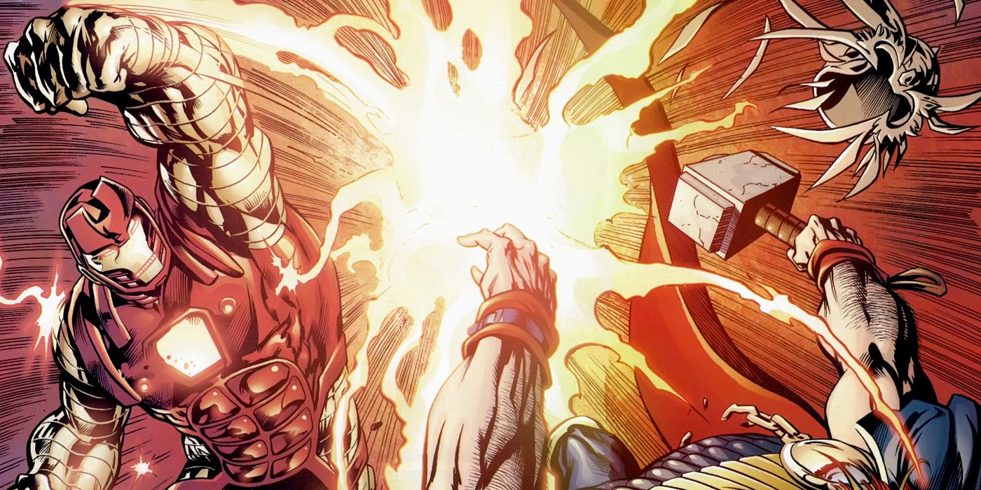 Iron Man faces off against Thor in the new Thorbuster armor
