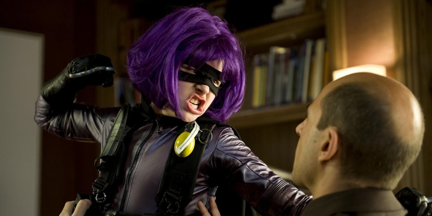 Hit-Girl (Chloe Moretz) fights Frank D'Amico (Mark Strong) in Kick-Ass (2010)