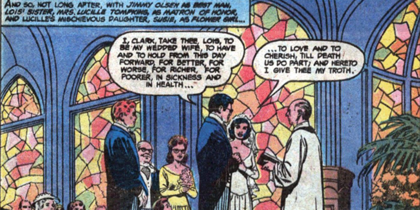 superman clark kent lois lane wedding