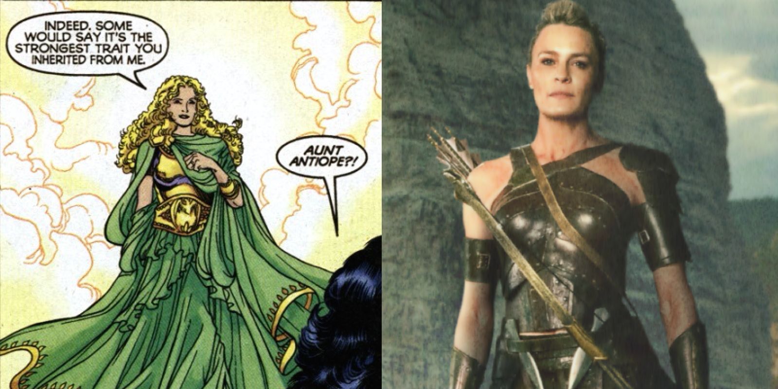 Antiope in Wonder Woman Comic and Movie