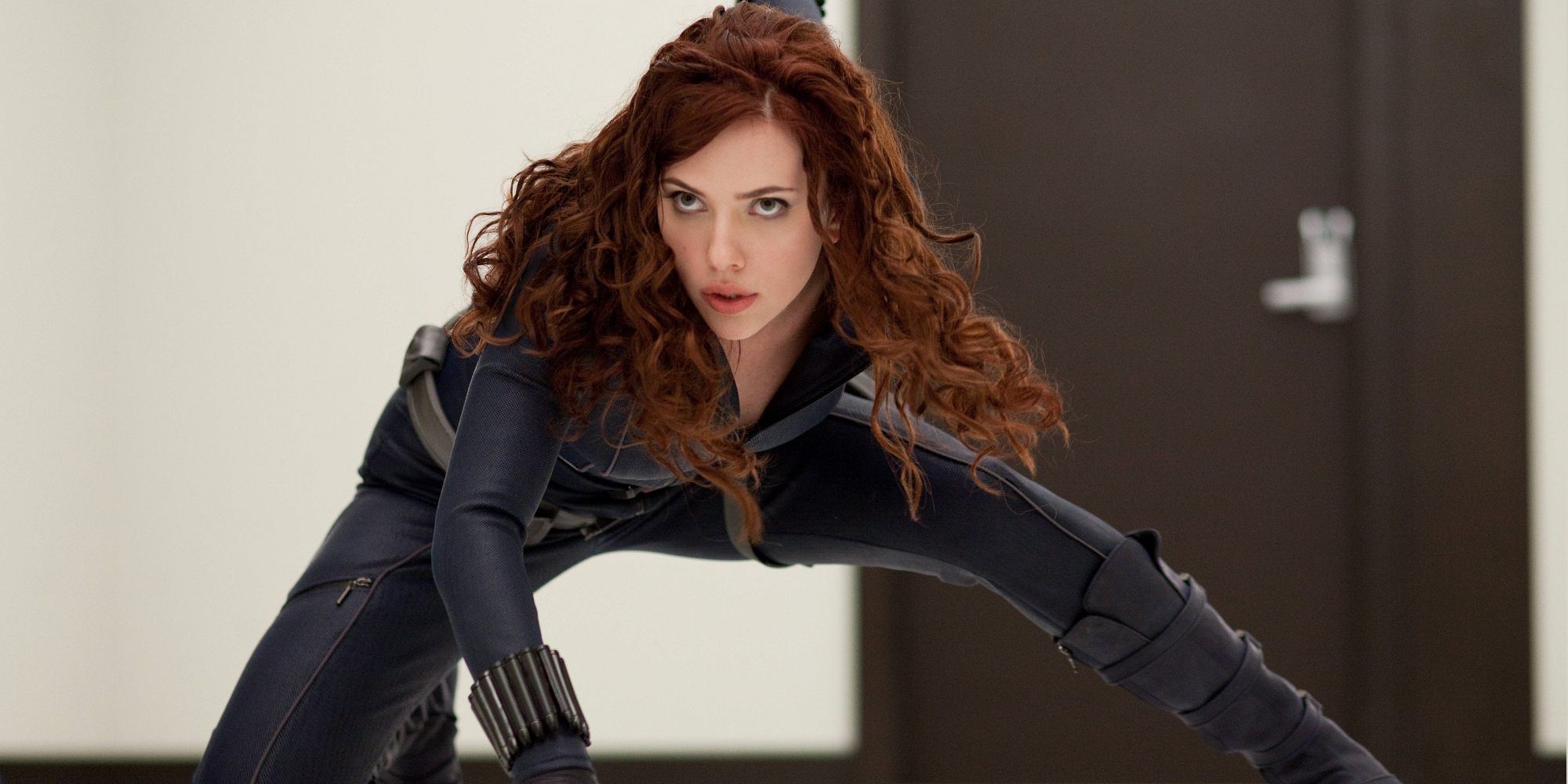 Scarlett Johansson as Black Widow in Iron Man 2