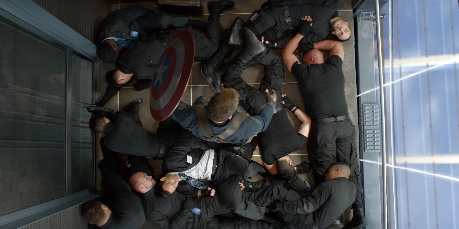 Captain America: The Winter Soldier - The Elevator. 