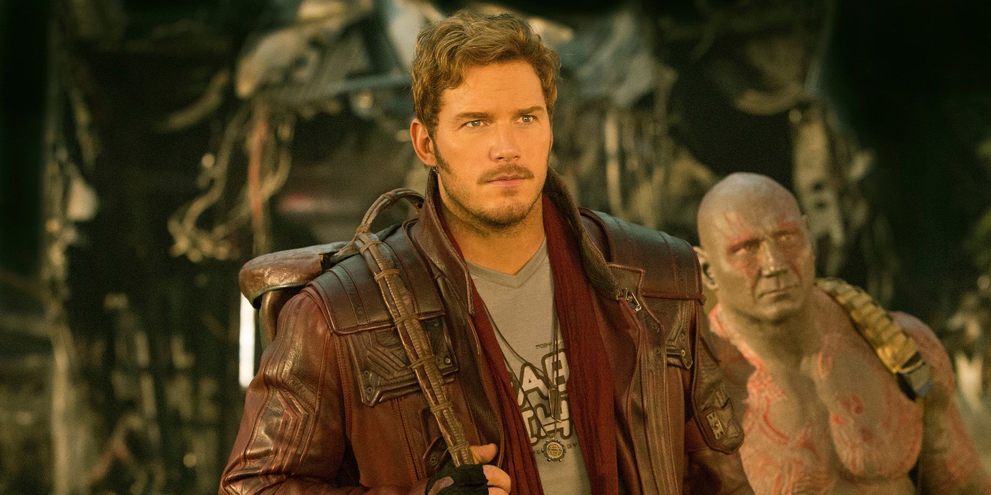 Chris Pratt and Dave Bautista in Guardians of the Galaxy Vol. 2