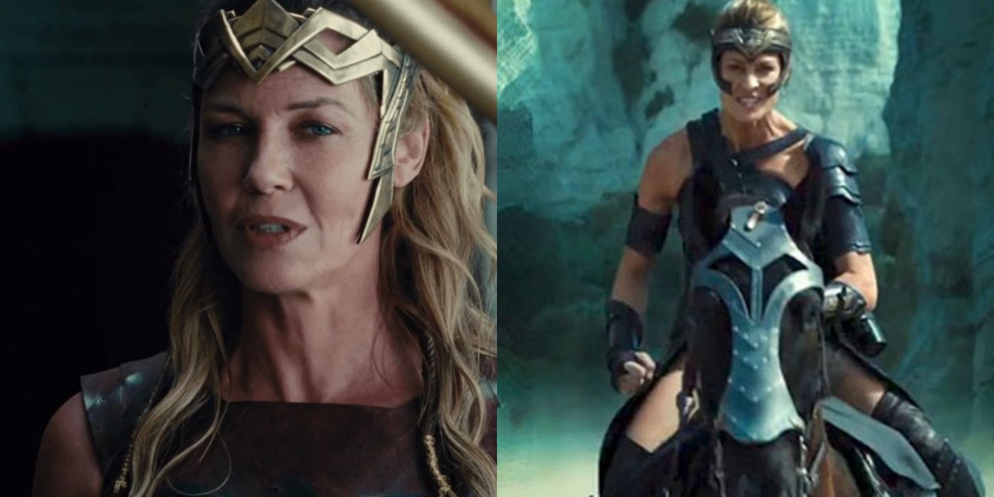 Connie Nielsen as Queen Hippolyta and Robin Wright as Antiope Wonder Woman
