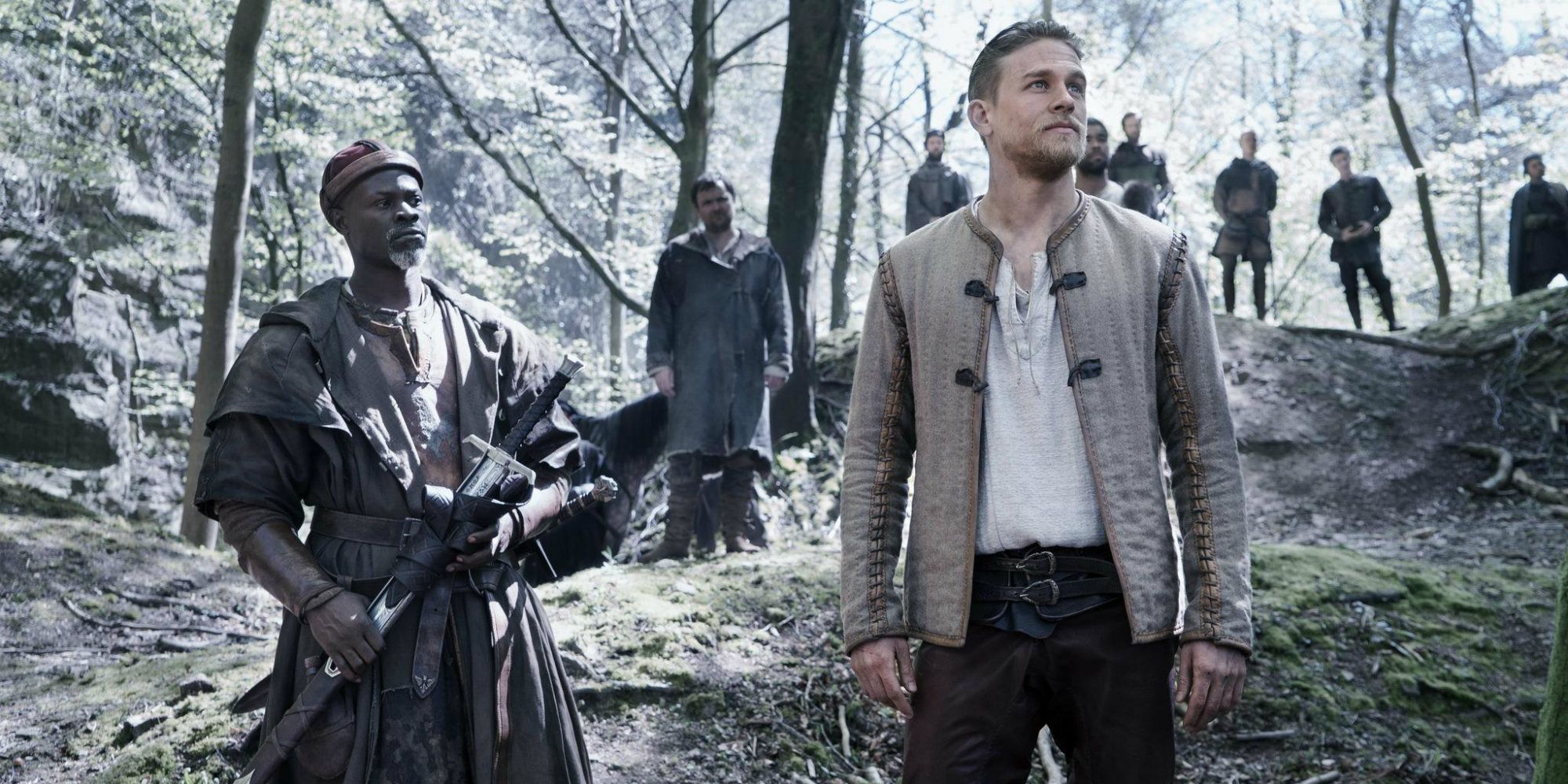 Djimon Hounsou and Charlie Hunnam in King Arthur Legend of the Sword